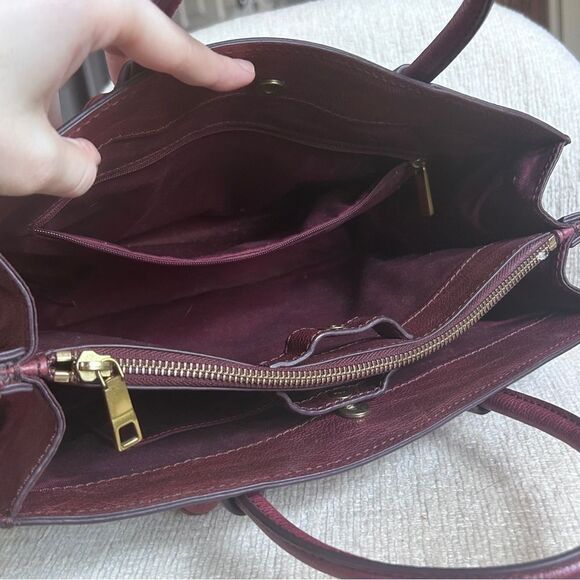 Fossil Burgundy Skylar Handbag with FREE wallet! - Picture 6 of 9